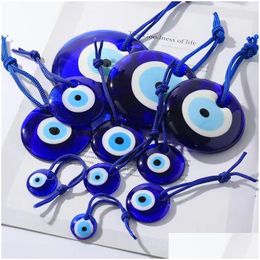 Autres yeux bleus turcs créatifs Round pendentif verre bricolage jewelry collier bracelets divils oeil cadeaux accessoires de livraison drop livraison dh25y