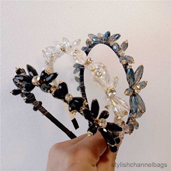 Autre bandeau de diamant brillant en cristal pour les femmes nouveau bandeau de cheveux exquis de luxe haut de gamme bijoux cheveux de mariage