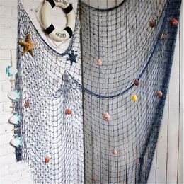 Andere decoratieve stickers 100 200 cm grote visserij Netto voorraden huizendecoratie muurgangen leuk de mediterrane zee -stijl huishoudelijke decorstickers 230111