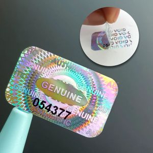 Other Decorative Stickers 3006001200 pcs Security Seal Tamper Proof Stickers Holographic Warranty Void Laser Label with Serial Number Adhesive labels 231005