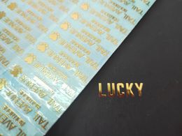 Andere decoratieve stickers 50PCS 5x1cm metalen transfersticker naam plakken 3D kan elke tekst aanpassen goud zilver gemakkelijk scheurlijm 230907