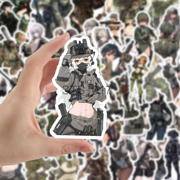 Autres autocollants décoratifs 50 pcs Anime Camouflage militaire uniforme filles autocollants Graffiti Stickers Scrapbooking ordinateur portable téléphone autocollant mural x0712