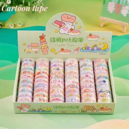 Otras pegatinas decorativas 60pcs Set Cute Basic Color Washi Tape Scrapbook Diy Masking Cartoon Tapes Trompeta School Stationery Store Journal Supplies 230818