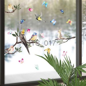 Otras pegatinas decorativas Pegatinas de pájaros para ventanas Calcomanías de mariposas Pegatinas de pared de vidrio Decoración de primavera para el hogar Habitación de los niños Pósteres no adhesivos x0712