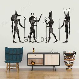 Andere decoratieve stickers Egyptische culturele decoratie Oude Egypte Goden Muursticker Vinyl Interieur Woonkamer Anubis Ra Seth Apis Muurstickers 4607 x0712