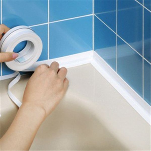 Autres autocollants décoratifs pour salle de bain Accessoires de cuisine Douche Baignoire Bande d'étanchéité Bande Calfeutrage Auto-adhésif Autocollant mural étanche Bord d'évier 221202