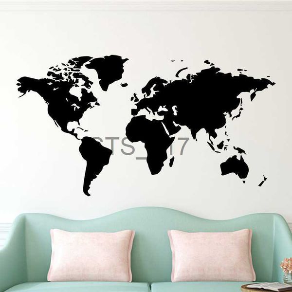 Autres Autocollants Décoratifs Grand 106cmX58 Sticker Mural Sticker Carte du Monde pour Maison Salon Décoration Autocollants Chambre Décor Wallstickers Papier Peint Mural x0712