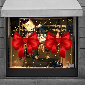 Autres autocollants décoratifs Joyeux Noël Fenêtre Sticker mural Stickers de Noël Décorations pour la maison Centre commercial Magasin Bureau 221203
