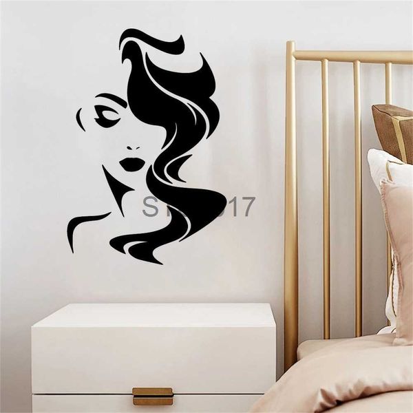 Autres autocollants décoratifs Morden Sticker mural Sexy femmes vinyle Stickers muraux pour Salon de beauté décor Art Stickers muraux fille chambre décalcomanie vinyle autocollants x0712