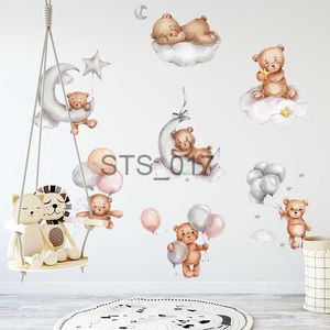 Autres Autocollants Décoratifs Nouveau Drôle Mignon Ours En Peluche Enfants Chambre Stickers Muraux Bébé Chambre De Bébé Décoration Stickers Muraux Style Aquarelle Décor À La Maison Intérieur x0712