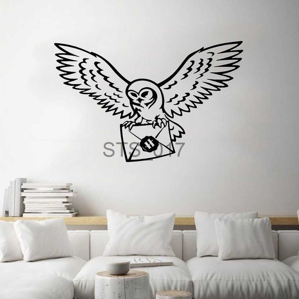 Autres autocollants décoratifs Hibou Potter Oiseau Enveloppe Sticker Mural Potter Harr Anime Film Inspiral Citation Sticker Chambre Enfants Chambre Vinyle Décor x0712