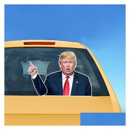 Andere decoratieve stickers Amerikaanse presidentsverkiezingen Auto Biden Windscherm Sticker Trump American Wiper Vt1582 Drop Delivery Home Garden Dhbjd