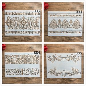 Andere bureauaccessoires 4PCSSet A4 Mandala stencils schilderen kleurplaten embossing plakboek album decoratieve sjabloon cake stencil paris decoraties 230627