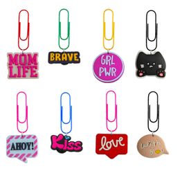 Autres accessoires de bureau Cartoon Text Paper Clips Bk Bookmarks For Nurse Couper Bookmark Colorf Office Supplies Cadeaux Books Book Markers OTFBP