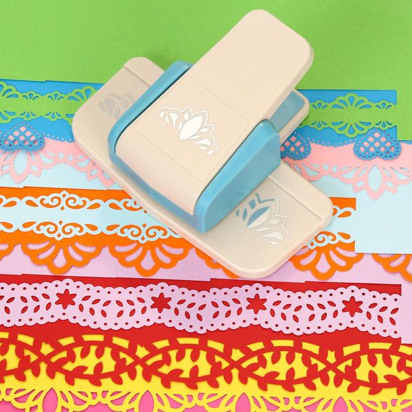 Autres accessoires de bureau Fancy Border Punch S Flower Design Gaufrage Scrapbooking Handmade Edge Device DIY Paper Cutter Craft Gift 230707