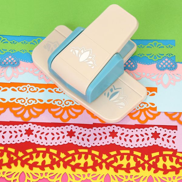 Autres accessoires de bureau Fancy Border Punch S Flower Design Gaufrage Scrapbooking Handmade Edge Device DIY Paper Cutter Craft Gift 230710