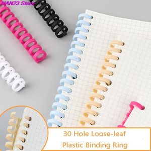 Other Desk Accessories Pine leaf plastic binding ring sp coil suitable for 30 hole A4 A5 A6 paper laptops stationery and office supplies 230410