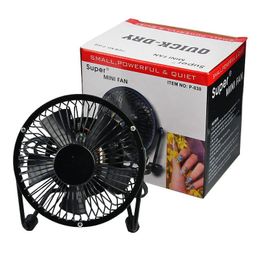 Autres accessoires de bureau Vente en gros Mini Plug Fan Accueil Bureau Voiture Amélioration des ongles 5 lames Refroidisseur haute puissance Refroidissement 15,5 x 11,5 x 15 cm Dr Dhxdx