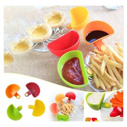 Andere serviesgoed Dineren Sugares Sugar Salad Ketchup Keuken Clip Bowl Dip Saus Kleine Kruiders Dish Food Grade Plastic Inventen Dhosq