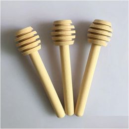 Andere Serviesgoed Honing Roerstaaf Menggreep Pot Lepel Praktisch 1Pc Houten Dipper Lange Stokken Benodigdheden Honing Keukengereedschap Mini Woode Dhtjm