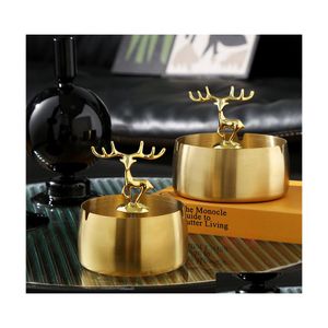 Andere servies Luxe Deer Golden Assen Assen Woonkamer Elk Gold Frame Cadeau voor vriend Drop Delivery Home Garden Keuken Dineren BA DHHYS