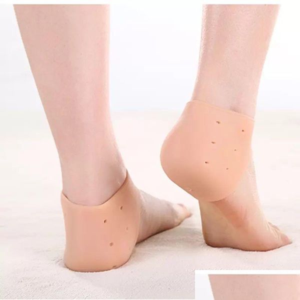 Otros productos de plástico desechables 50 unids Sile Talón Calcetines Gel Footing Care Pad con orificio Pies Piel agrietada Hidratante Pie Anti Cracki OTFSY