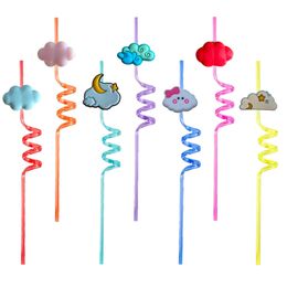 Autres produits en plastique jetables Cloud sur le thème Crazy Cartoon Sts for Sea Party Favors Brinking Kids Decorations d'anniversaire d'été Nouveau OTVP7