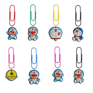 Autres produits en plastique jetables Doraemon Cartoon Paper Clips SILE Bookmarks Bookmark Clip de note de note de note de note pour l'école Ote2U