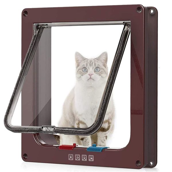 Otros suministros para perros Puerta de colgajo de gato con seguridad de bloqueo de 4 vías para gatitos kit de compuerta de mascotas pequeña de seguridad para cachorros SML 5 Colors 230816