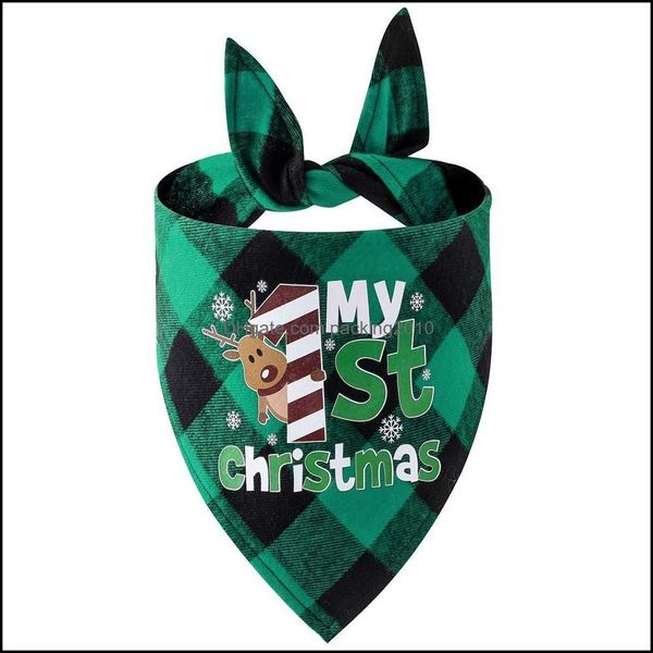 Autres Fournitures Pour Chiens Bandanas De Chien De Noël Triangle Bavoirs Motif D'impression Conception Arbre De Noël Cadeau Renne Écharpe Pour Animaux Foulard Doux Nouveau Dhllm