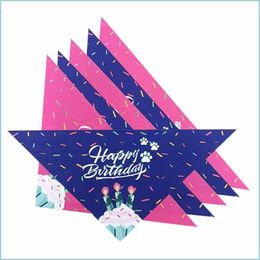 Autres fournitures pour chiens Chien Anniversaire Garçon Fille Bandana Pet Happy Party Fournitures Triangle Bavoirs Écharpe Accessoires Pour Doggy Grande Goutte Deliv Dhhht