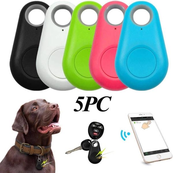 Otros suministros para perros Gps Localizador de mascotas Smart 5pcs Etiqueta de alarma anti-perdida Collar de perro inalámbrico Adecuado para perro Gato Bluetooth Dispositivo de seguimiento Accesorios 230617
