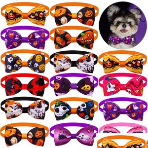 Autres fournitures pour chiens Halloween Pet Bows Tie Dogs Cat Bow Décorations 1010 Drop Livraison Home Garden Dhb8Z