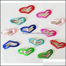 Autres fournitures pour chiens Accueil Jardin 100pcs / lot coeur forme goutte à goutte traité chiot chat épingles à cheveux enfants pinces à cheveux livraison directe Rz225d