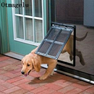 Otros suministros para perros Puerta de gato de gato de mascota de plástico bloqueable para la ventana de la pantalla Gates Gates Túnel Fence Access Free Home 230816