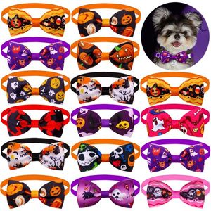 Autres fournitures pour chiens Nouvelles fournitures pour animaux de compagnie d'Halloween Noeuds papillon Chiens Chat Décorations d'arc 1010