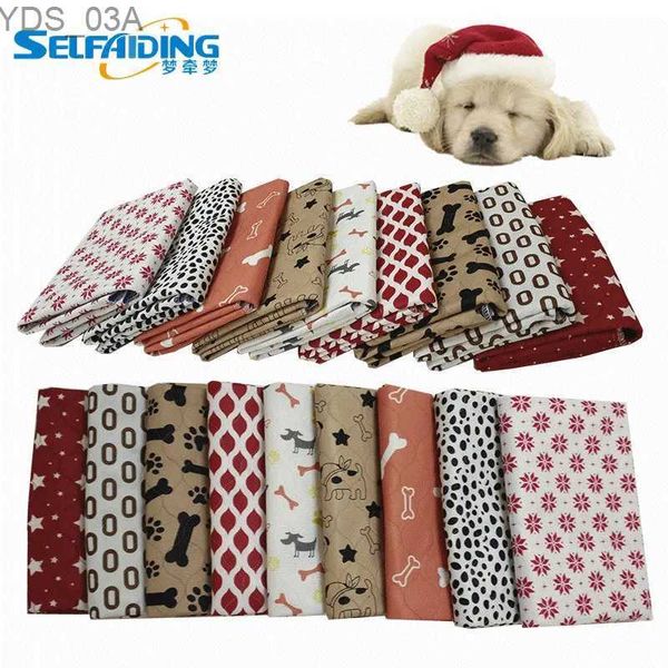 Otros suministros para perros Nueve patrones de esteras de cama reutilizables impermeables Orina Cachorro Pee Pad Alfombra de entrenamiento para mascotas con 3 tamaños PTP-803-811 YQ240227