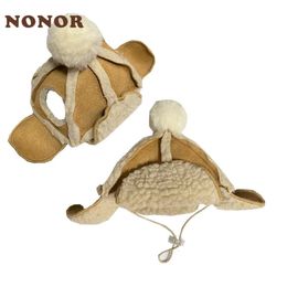 Autres fournitures pour chiens Nonor Chapeau chaud pour animaux de compagnie Oreille Popping Chapeau réglable épaissi drôle pour Corgi Tedi Bouledogue français Accessoire Chat et coiffe 231127