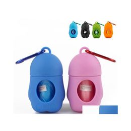 Andere hondenbenodigdheden Pet Dispenser Garbage Case Inbegrepen Pick Up Waste Poop Bags Bag Doos Huishoudelijke reiniging Tool 5 kleuren LXL438A DROP OTYTO