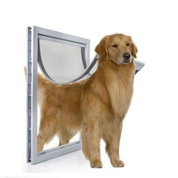Overige hondenbenodigdheden Huisdierluik voor deuren Hoge kwaliteit ABS Vlam PVC Enter-buitenklep Anti-regenhoes Geïsoleerd Koud weer 230906