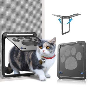 Other Dog Supplies Pet Door Safe Lockable Magnetic Screen Outdoor Dogs Cats Window Gate House Enter Freely Fashion Pretty Garden Easy Install 230906