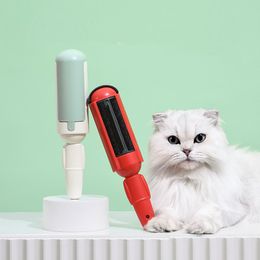 Autres fournitures pour chiens Épilateur pour animaux de compagnie Vêtements électrostatiques multi-usages brosse à cheveux double face chat grattoir rouleau autocollants pour cheveux