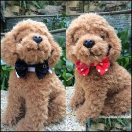 Andere hondenbenodigdheden Pet Home Garden Bling Crystal Puppy Cat Kitten Toy Bow Tie Nigtry Carrars Necklace WX Drop Delivery 2021 ZQIEN