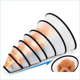 Andere hondenvoorraden Pet Protective Collar Neck Cone Reery voor anti bijten lik chirurgie wond genezing kattenhonden gezondheid medische cirkel dro dh2k4