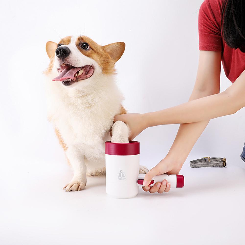다른 개 공급 애완 동물의 자동 발 깨끗한 휴대용 전기 세탁기 컵 풋 고양이 청소 진흙 먼지 230313