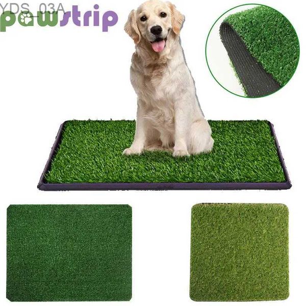 Otros suministros para perros Entrenamiento para el baño para mascotas Almohadilla para orina Transpirable Simulación artificial Césped Entrenador Estera Portátil Durable Perros Gatos Potty Litter Rug YQ240227