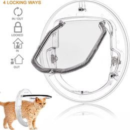 Autres fournitures pour chiens Ménage rond transparent pour porte de chat Conception résistante aux UV Cadeau Propriétaire d'animal de compagnie Facile à installer Porte de trou de chiot 230717