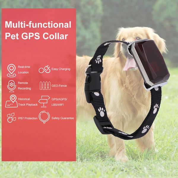 Otros suministros para perros Impermeable IP67 Mini mascotas GPS AGPS LBS Wifi Tracker Collar de seguimiento en tiempo real Cat Find Device Bell Rings Locator 230720