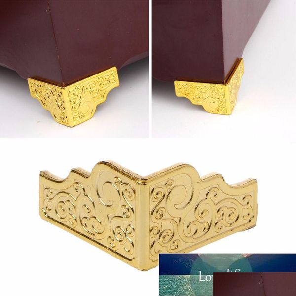Otro hardware de la puerta 20 unids Caja de joyería de oro Caja de madera Pies decorativos Pierna Protector de esquina Muebles Plástico Drop Entrega Hogar Jardín DH1JH