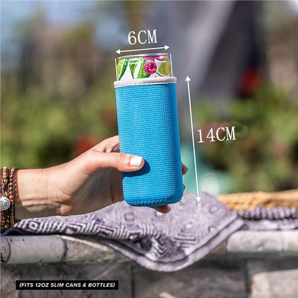 Autres boissons 5 pièces camping can bouteille manchon isolé bière couverture de protection amboss motif tasse boisson refroidisseur protecteur fête 230825